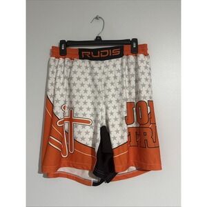 Rudis Jordan Trained JT Orange Wrestling Fight Shorts Mens Size L